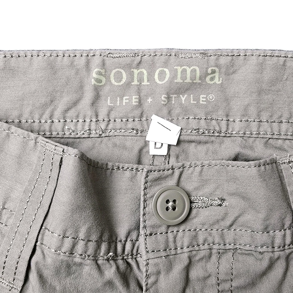 Sonoma Men's Convertible Cargo‎ Hiking Pants Zip Off Legs Gray Outdoor 32X32 - Picture 3 of 8